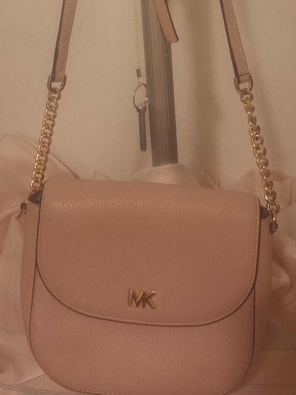 Michael Kors Pebbled Leather Crossbody Bag in Blush (7x7 × 2)